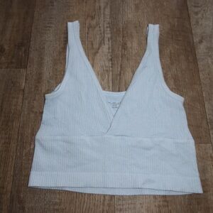 Urban Outfitters Light Blue Ribbed Tank Top